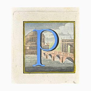 Luigi Vanvitelli, Lettera dell'alfabeto P, Acquaforte, XVIII secolo