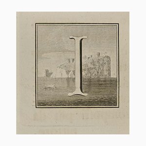 Luigi Vanvitelli, Letter of the Alphabet I, Etching, 18th Century