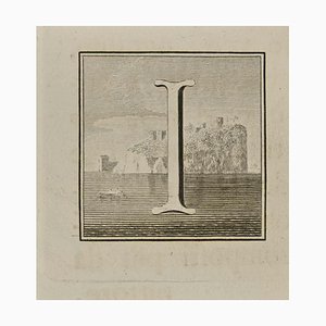 Luigi Vanvitelli, Letter of the Alphabet I, Etching, 18th Century