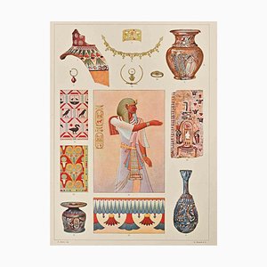 Andrea Mestica, Motifs Décoratifs : Styles Égyptiens, Chromolithographie