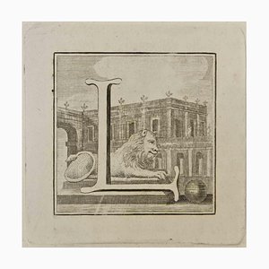 Luigi Vanvitelli, Lettera dell'alfabeto L, Acquaforte, XVIII secolo