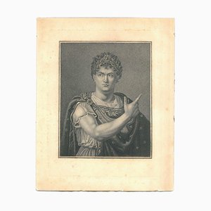 Desconocido, Julius Caesar, Grabado sobre cartón, siglo XVIII