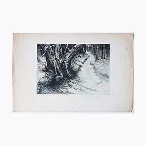 Inconnu, Paysage, Eau-forte sur Papier, 20e siècle