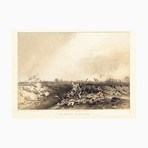 Lithographie Colorée à la Main Carlo Bossoli, The Battle of Magenta, 1854
