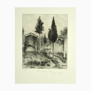 Ardengo Soffici, Poggio a Caiano, Eau-forte et pointe sèche, 1964