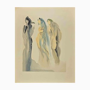 Salvador Dali, El cielo de Venus, grabado en madera, 1963