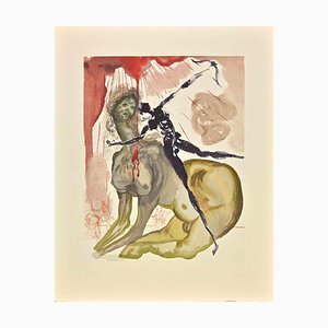 Grabado en madera de Dali, The Tyrants, 1963