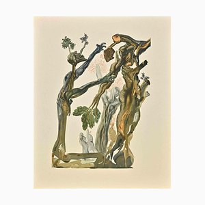 Dali, The Suicides, Woodcut Print, 1963