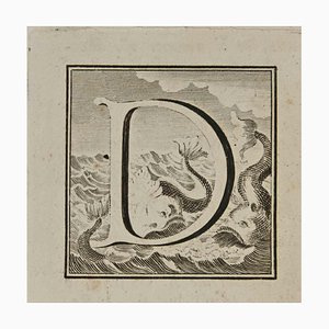 Luigi Vanvitelli, Lettera dell'alfabeto D, Acquaforte, XVIII secolo
