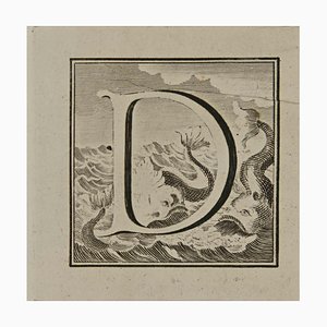 Luigi Vanvitelli, Letra del alfabeto Q, Grabado, siglo XVIII