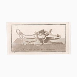 Filippo de Grado, Oil Lamp to Hang, Etching, 18th Century