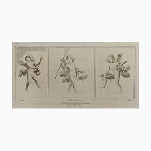 Carlo Nolli, Cupid In Three Frames, Etching, 18th Century