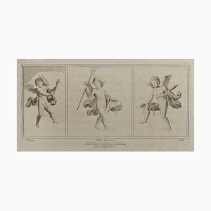 Carlo Nolli, Cupido en tres marcos, Aguafuerte, siglo XVIII
