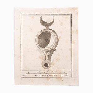 Marcantonio Iacomino, Oil Lamp, Etching, 18th Century