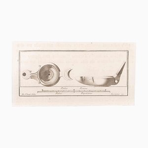 Marcantonio Iacomino, Oil Lamp, Etching, 18th Century