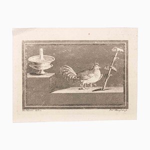 Filippo Morghen, Decorazione di animali, Acquaforte, XVIII secolo