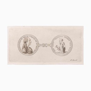 Luigi Biondi, Medallions, Etching, 18th Century