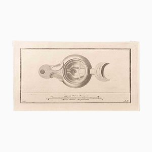 Vincenzo Campana, Oil Lamp, Etching, 18th Century