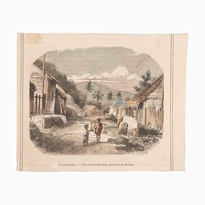 Sconosciuto, Borneo Road of the Sarawack, litografia, XIX secolo