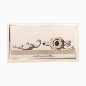 Giovanni Battista Casanova, Oil Lamp, Etching, 18th Century