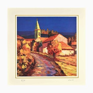 After Nicholas Verrall, Landschaft, 1980er, Lithographie