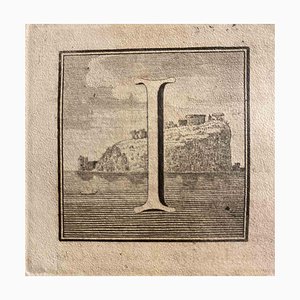 Luigi Vanvitelli, Letter of the Alphabet I, Etching, 18th Century