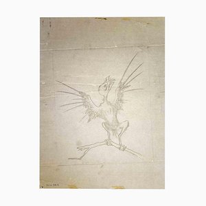 Leo Guida, L'uccello, Disegno a matita, anni '70