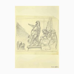 Leo Guida, The Declaration, Dessin au Crayon, 1970s