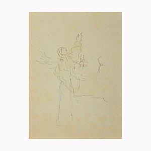 Desconocido, Angele, Dibujo a tinta, Mid-Century