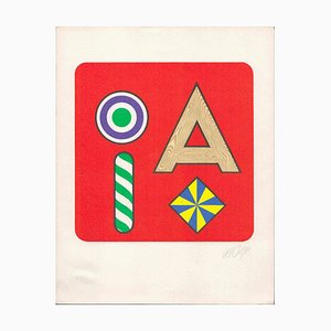 Lucio Del Pezzo, Letter A, Photolithographie, 1971