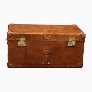 Mail Trunk in Leather and Brass
