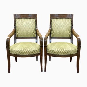 Armchairs in Walnut, Set of 2