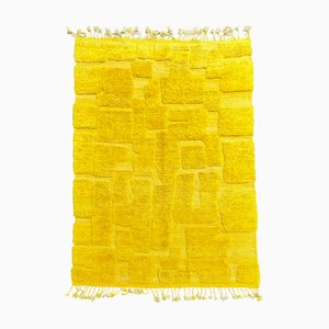 Tappeto testurizzato giallo marocchino