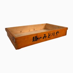 Japanese Midori Noodle Crate in Wood, 1980s