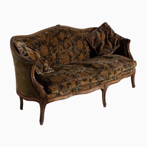 Early 20th Century Sofa with Floral Fabric, 1900s