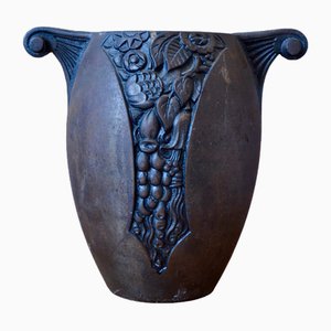 Vase Art Déco en Fonte, 1930s