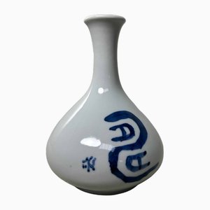Jarrón Ikebana japonés de porcelana, años 60