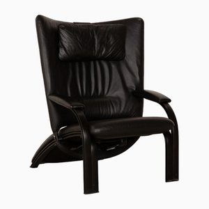 Spot 698 Leather Armchair in Black from WK Wohnen
