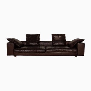Four-Seater Sofa in Brown Leather