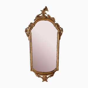 Espejo rococó de madera tallada