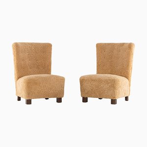 Swedish Modern Easy Chairs, 1940s, Set of 2