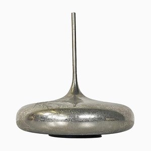 Italian Pewter Vase or Centerpiece with Tapered Shape, 1960s