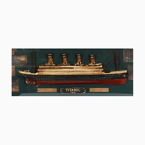 Diorama Titanic in stile vintage, anni '50