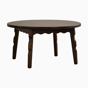 Mesa de sofá danesa Mid-Century moderna de roble teñido de Henning Kjærnulf, años 60