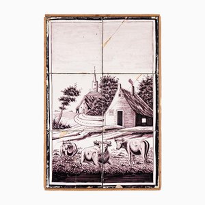 Papier Peint Fresque en Carreaux Country Scene de Dutch Delfware