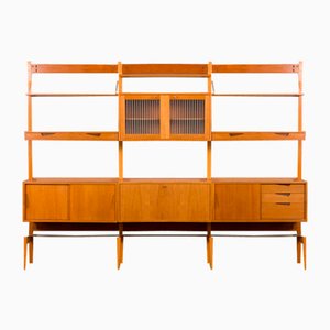 Console Murale Rival Scandinave en Teck par Kjell Riise, Norway, 1960s