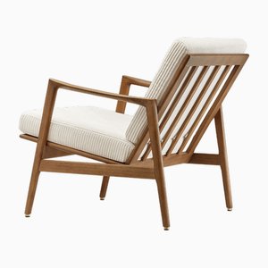 Stefan Lounge Chair in Cream Cord and Dark Wood, 2023