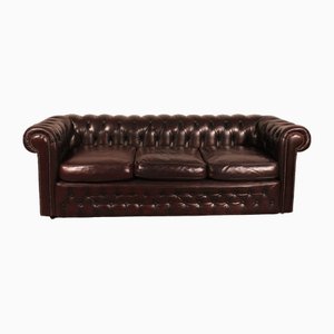 Leather Chesterfield 3-Seater Sofa