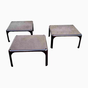 Stackable Model Demetrio 45 Side Tables by Vico Magistretti for Artemide, Italy, 1970s, Set of 3