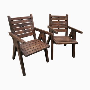 Vintage Oak Chairs, 2010s, Set of 2